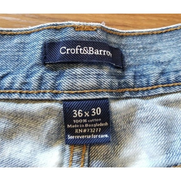 Croft & Barrow Jeans Custom Altered Reverse frosted Bleach tie-dye 36X30… - Picture 7 of 10